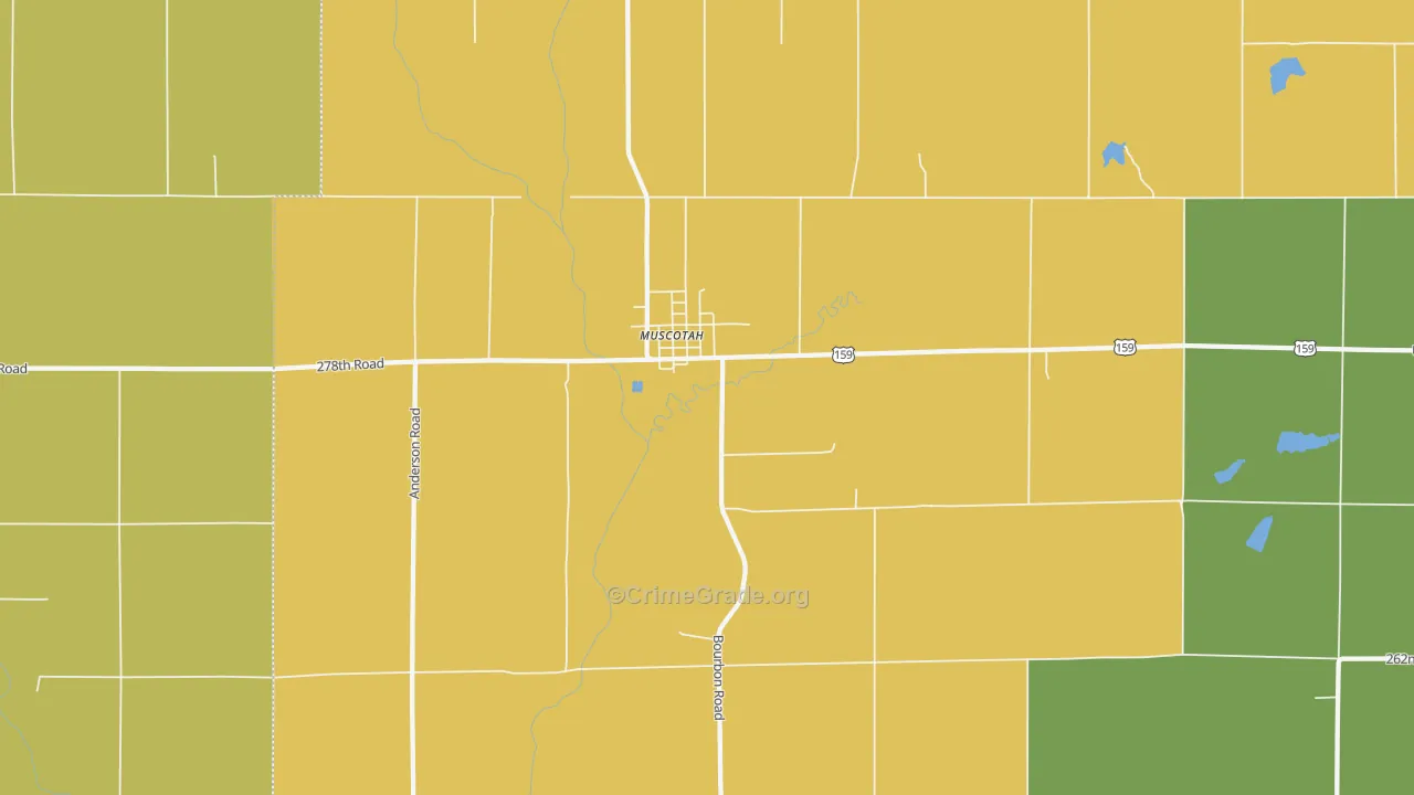 66058, KS Map of Drug-Related Crime Rates