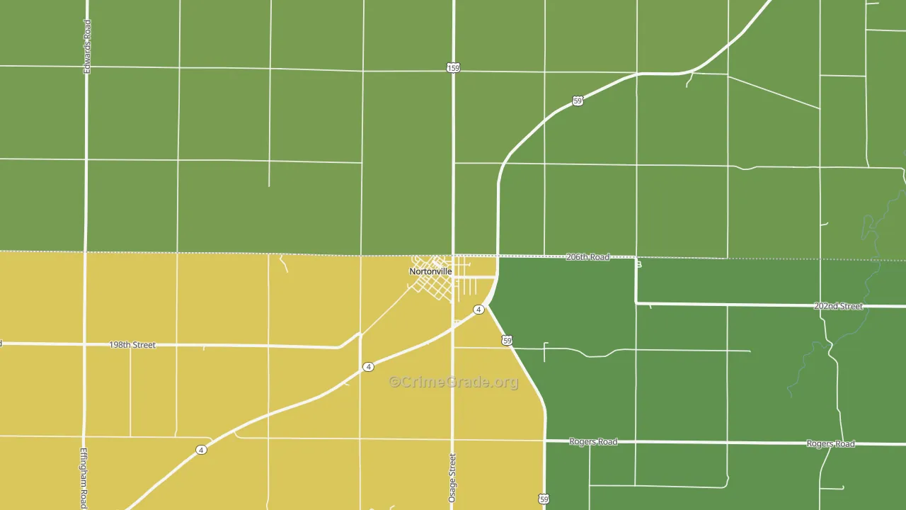66060, KS Map of Drug-Related Crime Rates