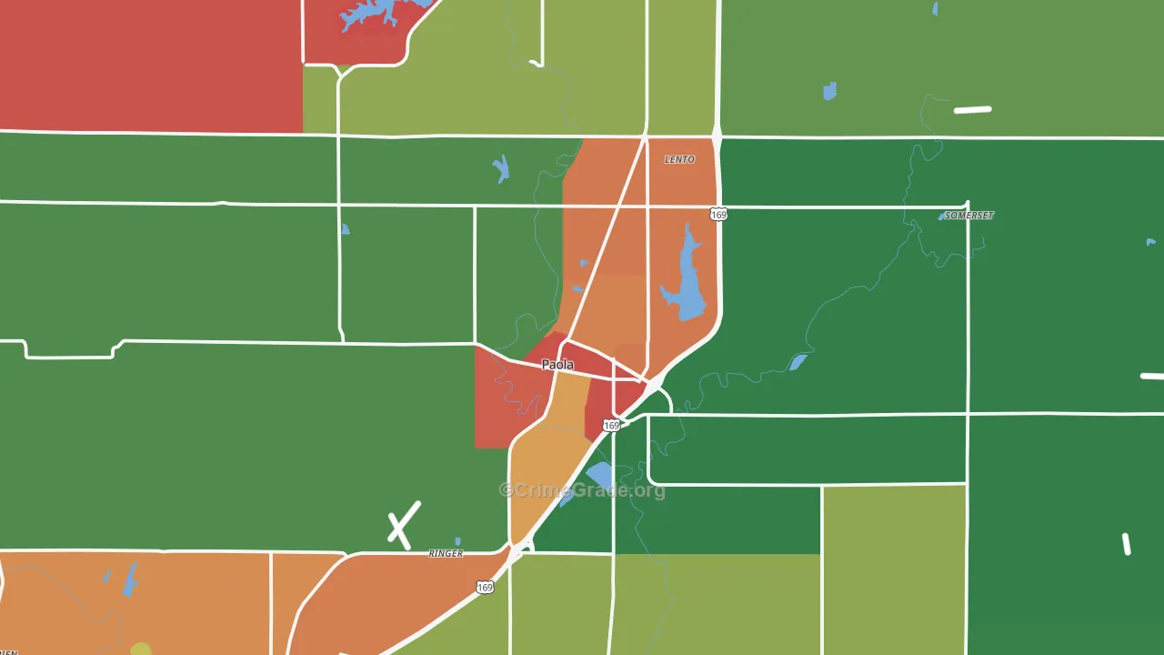 66071, KS Map of Drug-Related Crime Rates