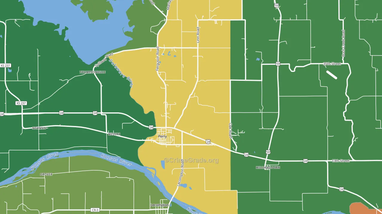 66073, KS Map of Drug-Related Crime Rates