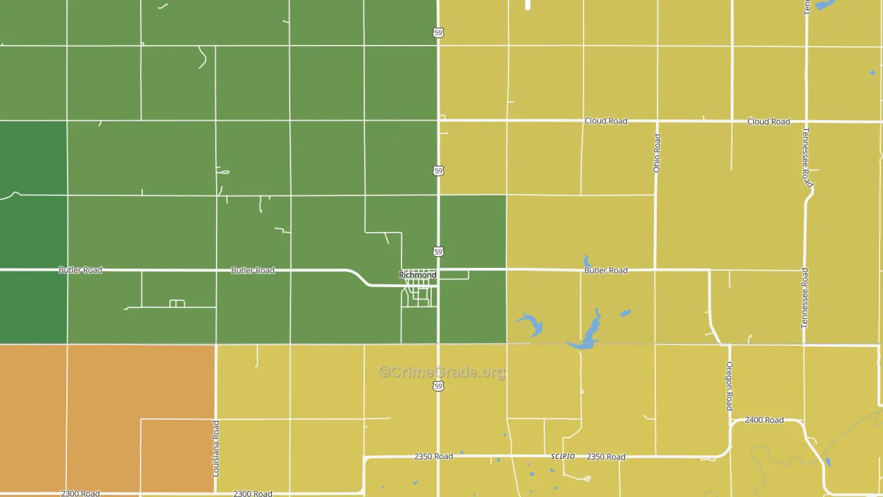 66080, KS Map of Drug-Related Crime Rates