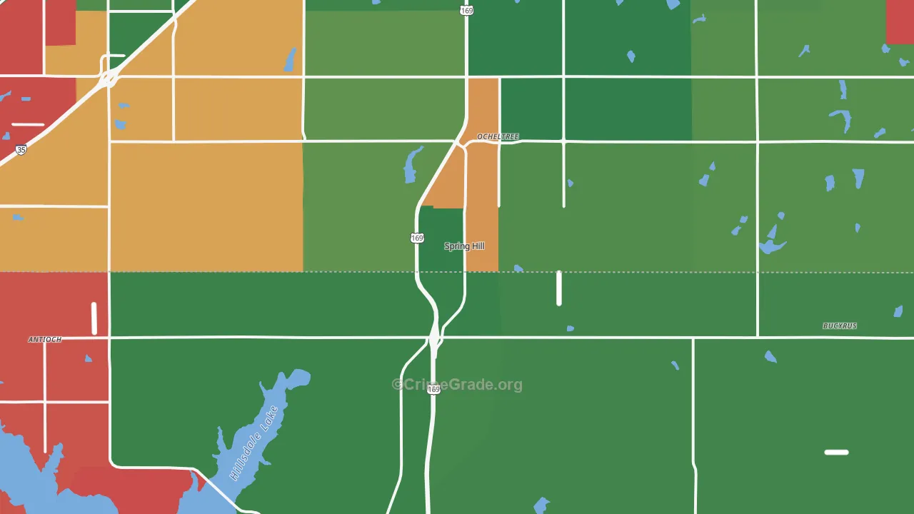 66083, KS Map of Drug-Related Crime Rates