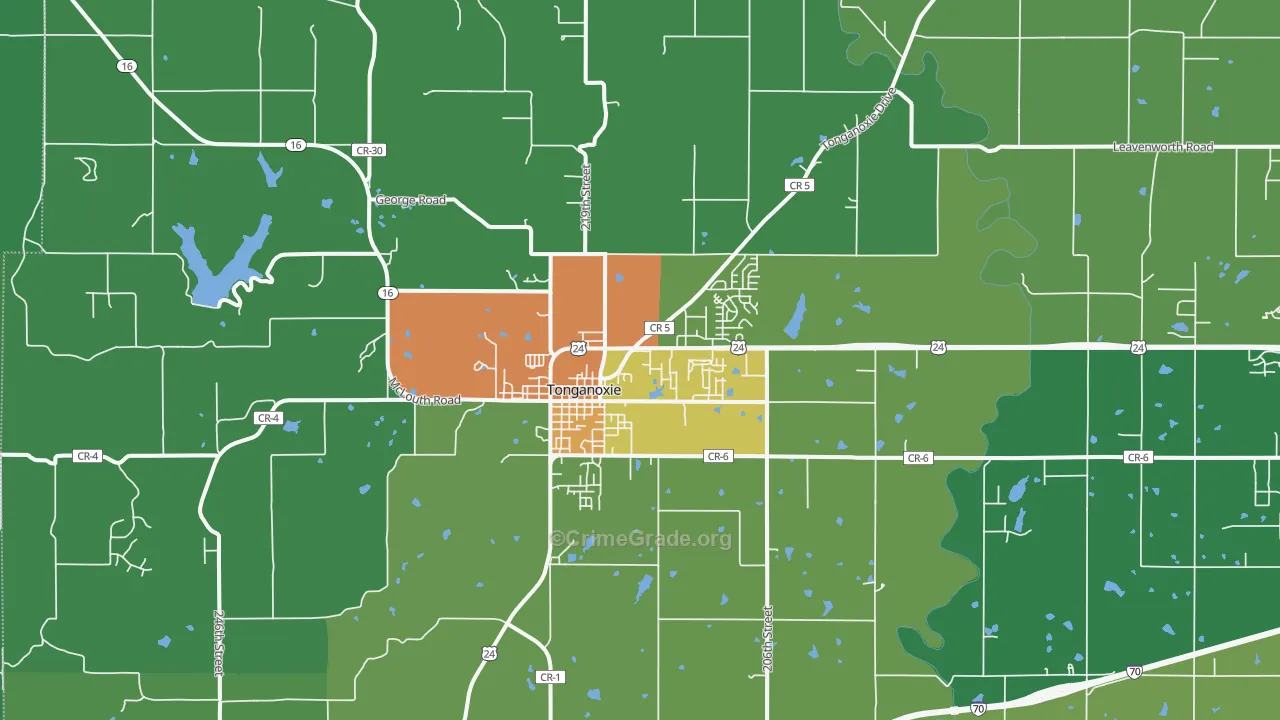 66086, KS Map of Drug-Related Crime Rates