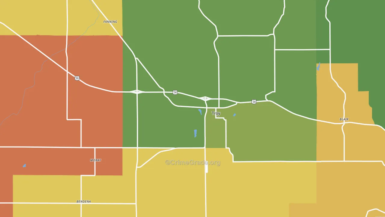 66087, KS Map of Drug-Related Crime Rates