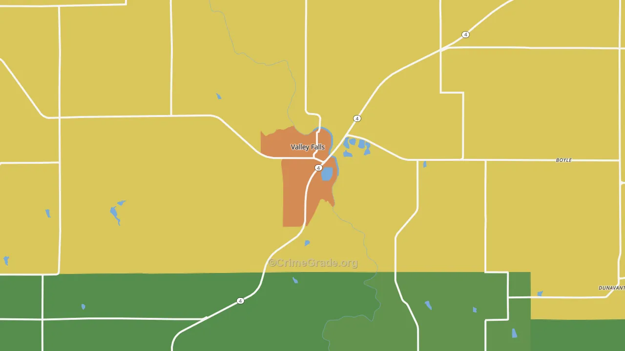 66088, KS Map of Drug-Related Crime Rates