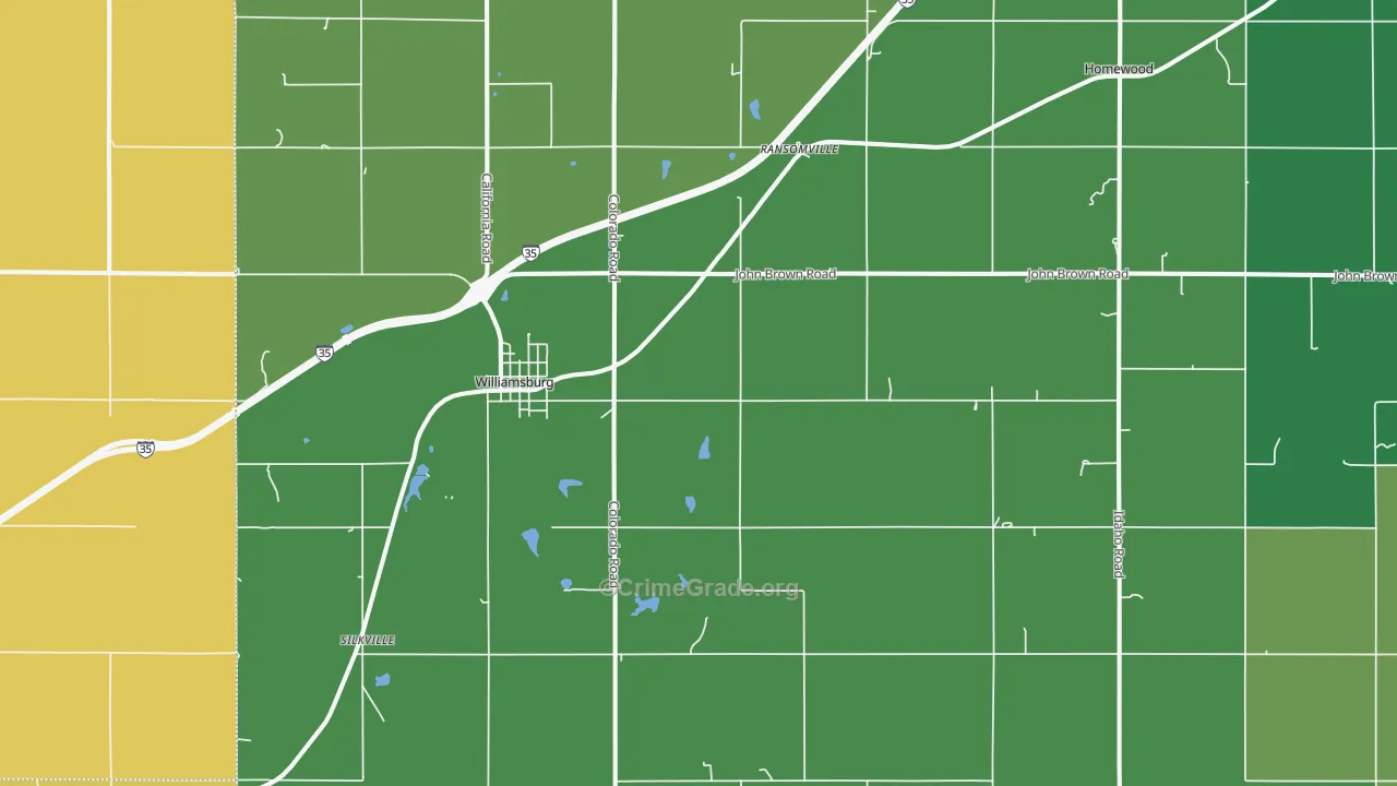 66095, KS Map of Drug-Related Crime Rates