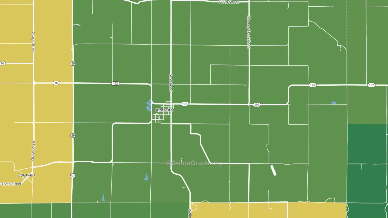 66097, KS Map of Drug-Related Crime Rates