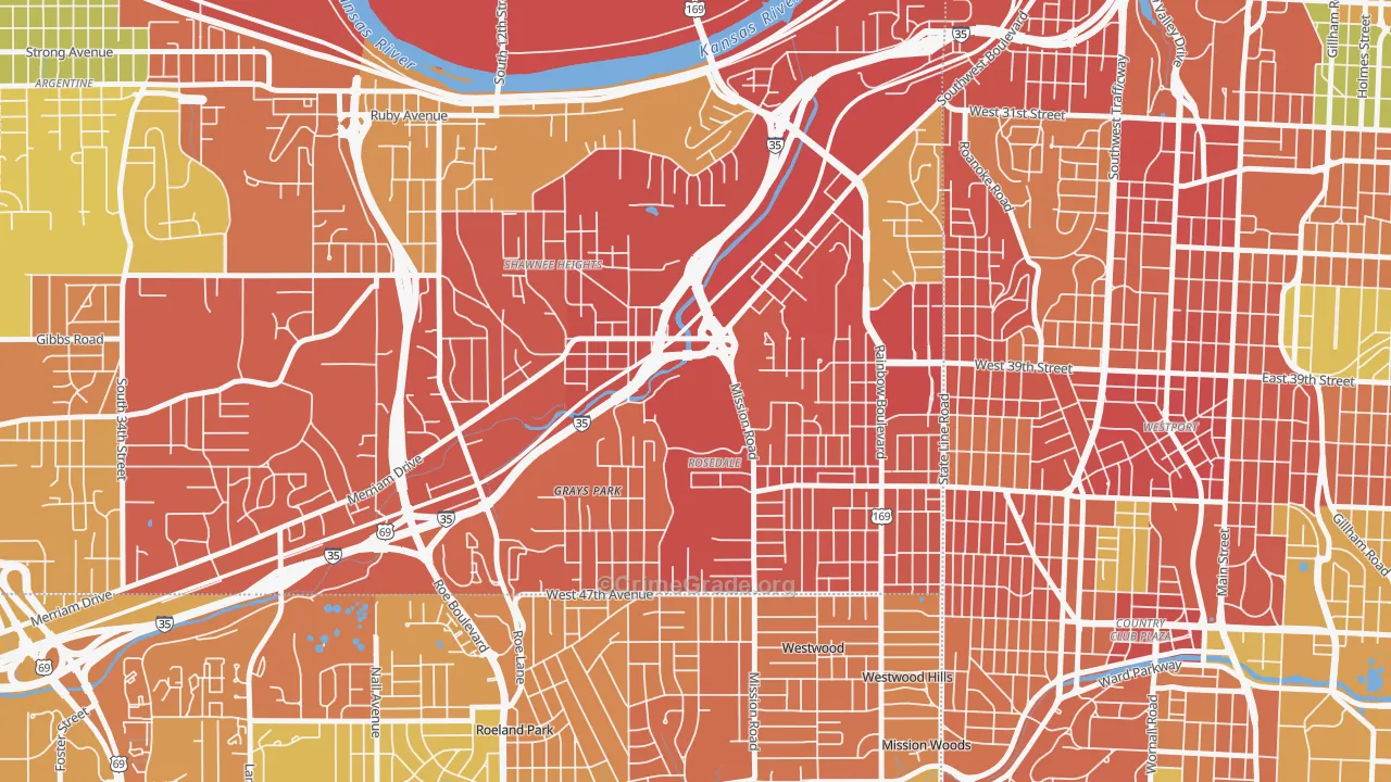 66103, KS Map of Drug-Related Crime Rates