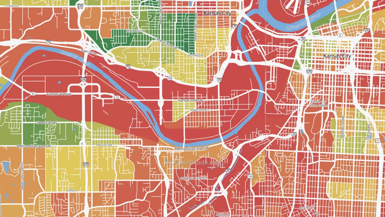 66105, KS Map of Drug-Related Crime Rates