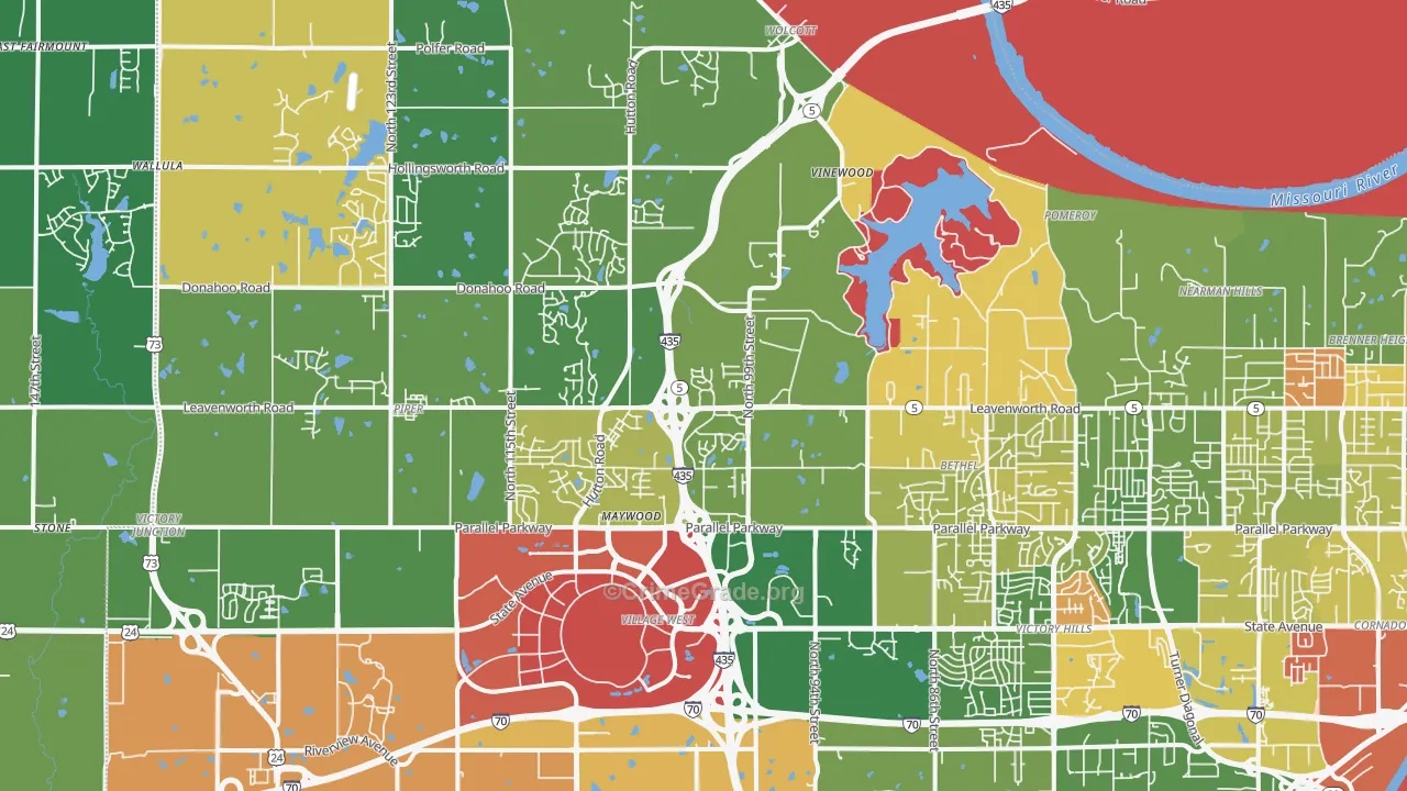 66109, KS Map of Drug-Related Crime Rates