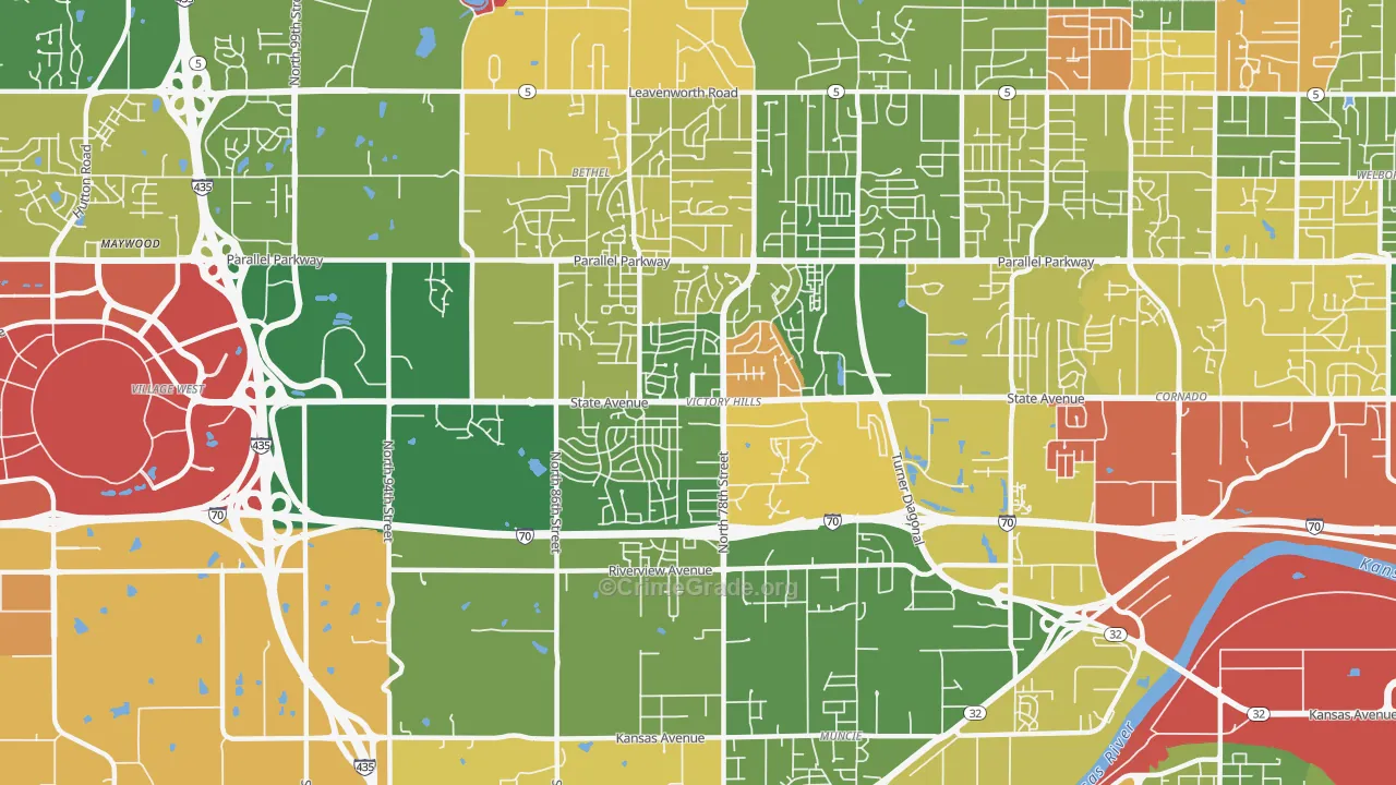 66112, KS Map of Drug-Related Crime Rates