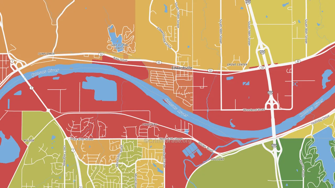 66113, KS Map of Drug-Related Crime Rates