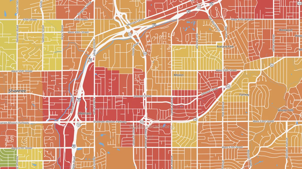 66202, KS Map of Drug-Related Crime Rates