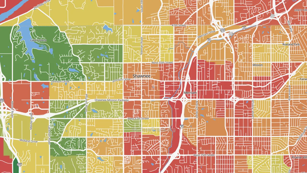 66203, KS Map of Drug-Related Crime Rates