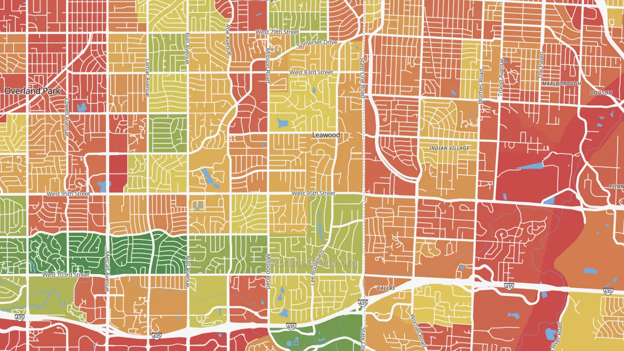 66206, KS Map of Drug-Related Crime Rates