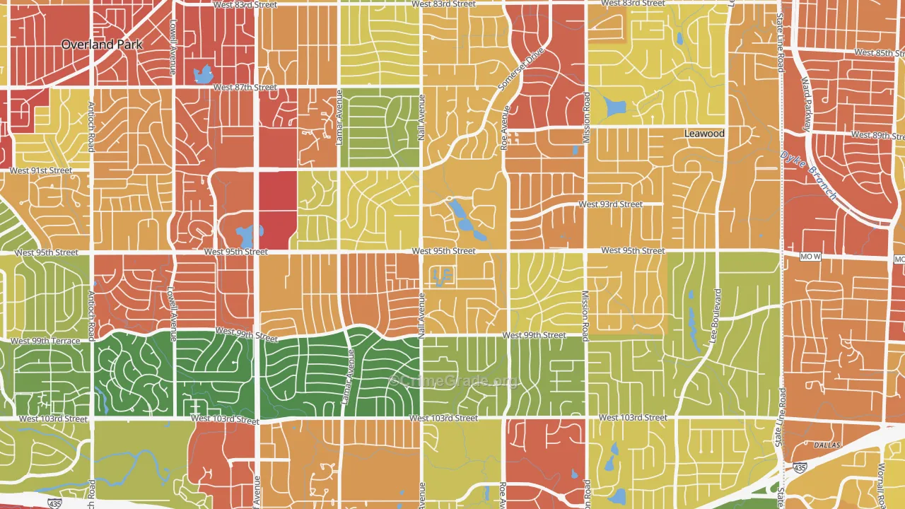 66207, KS Map of Drug-Related Crime Rates