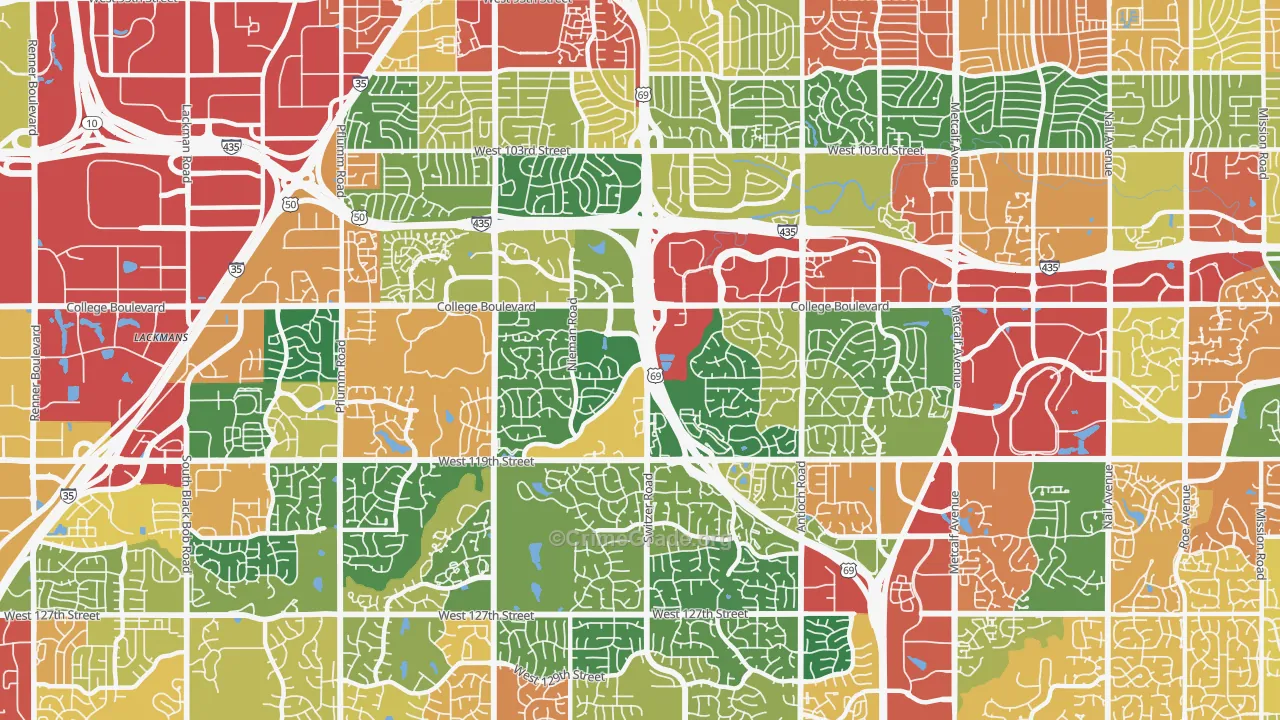 66210, KS Map of Drug-Related Crime Rates
