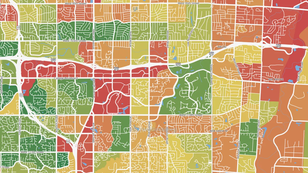 66211, KS Map of Drug-Related Crime Rates