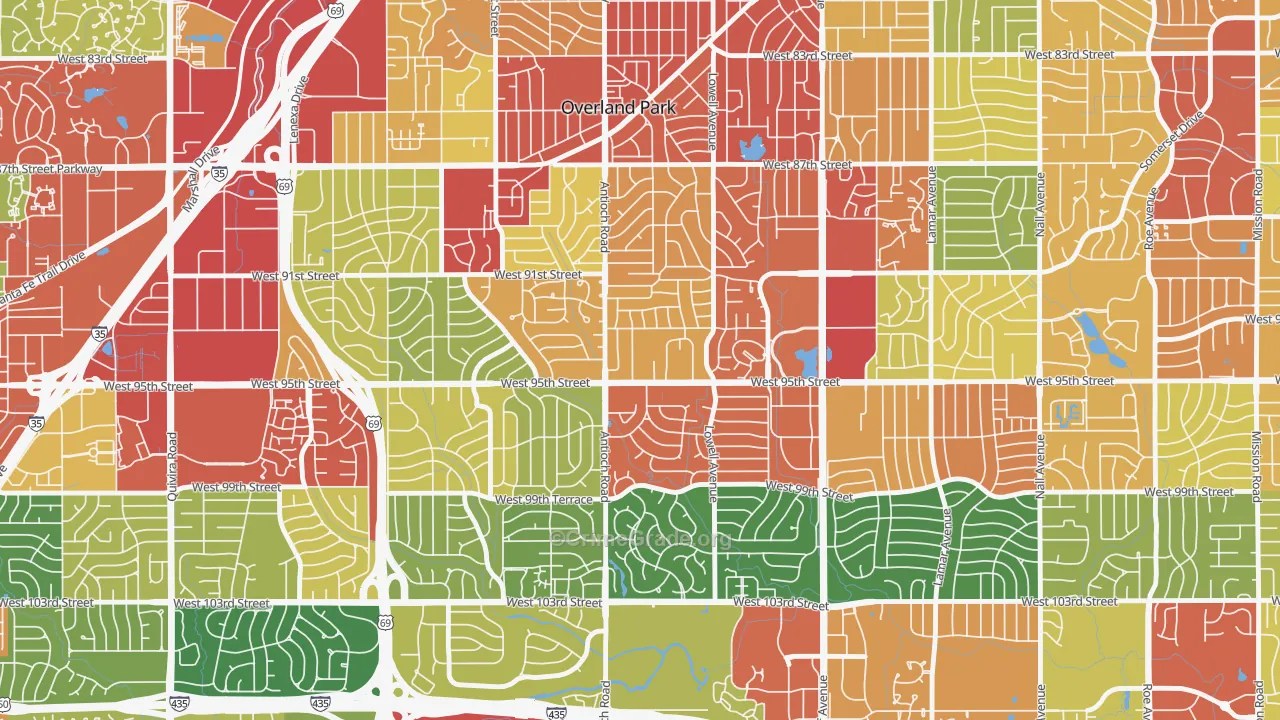 66212, KS Map of Drug-Related Crime Rates