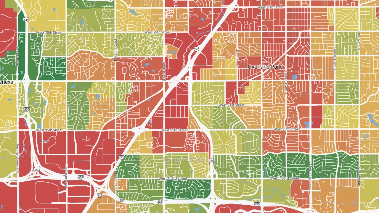66214, KS Map of Drug-Related Crime Rates