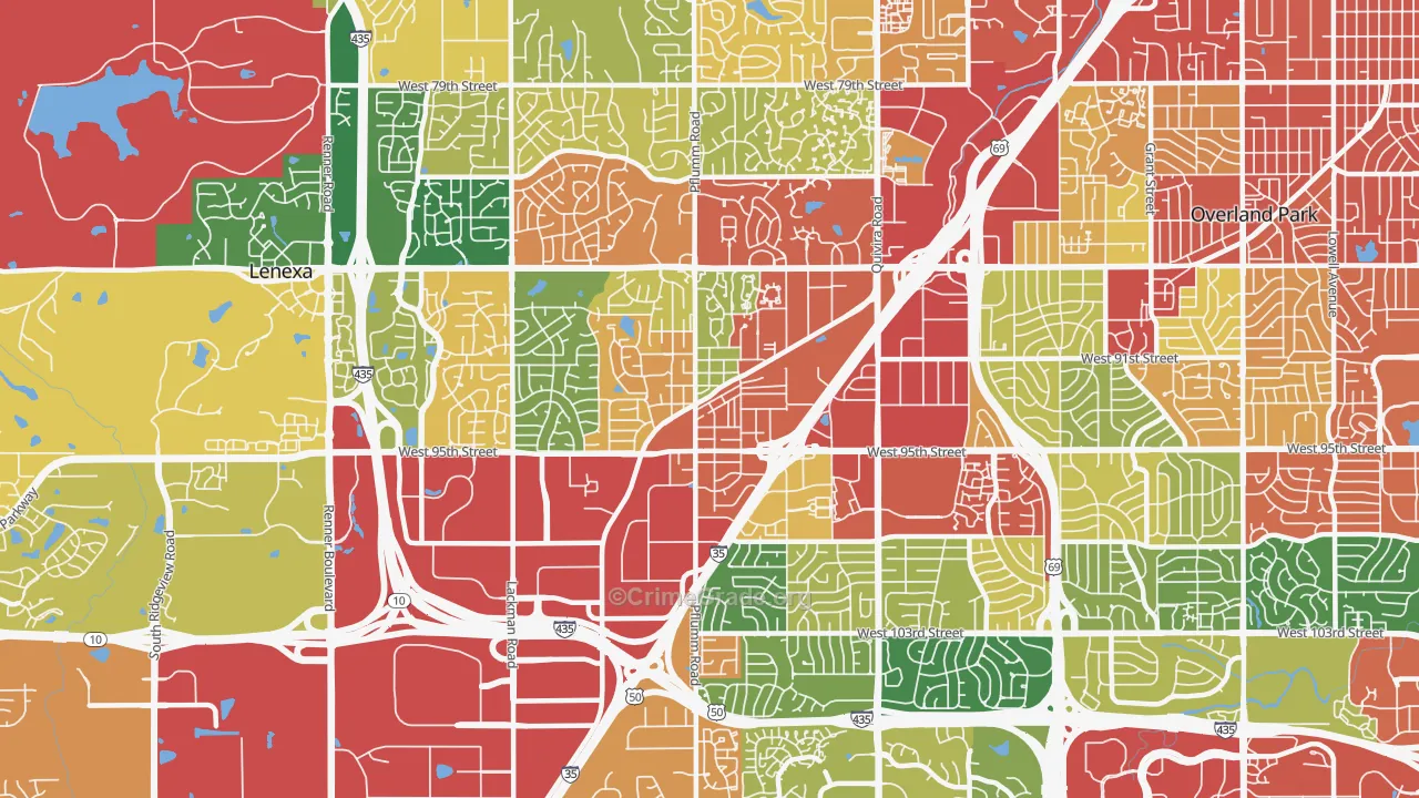 66215, KS Map of Drug-Related Crime Rates