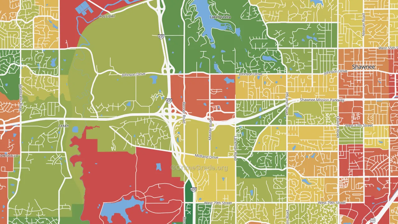 66217, KS Map of Drug-Related Crime Rates