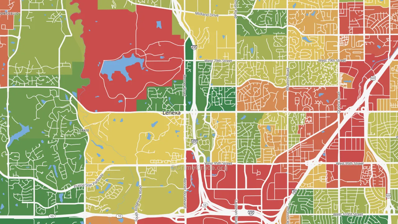 66219, KS Map of Drug-Related Crime Rates