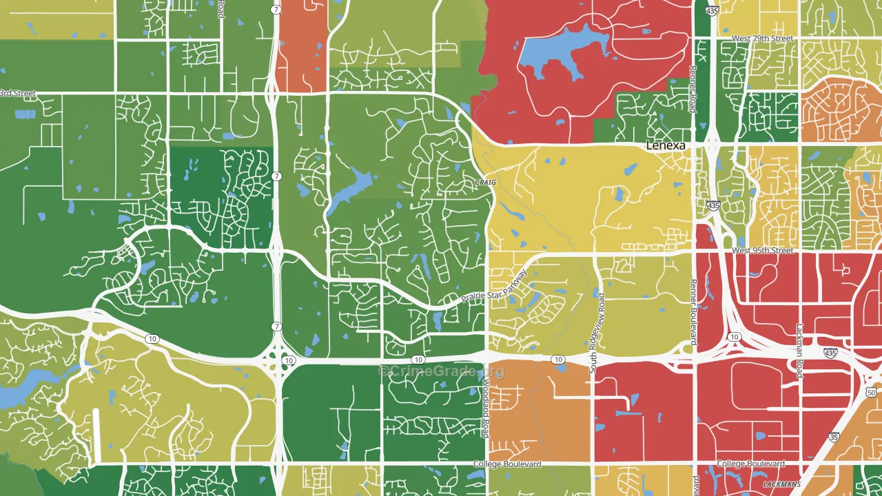 66220, KS Map of Drug-Related Crime Rates
