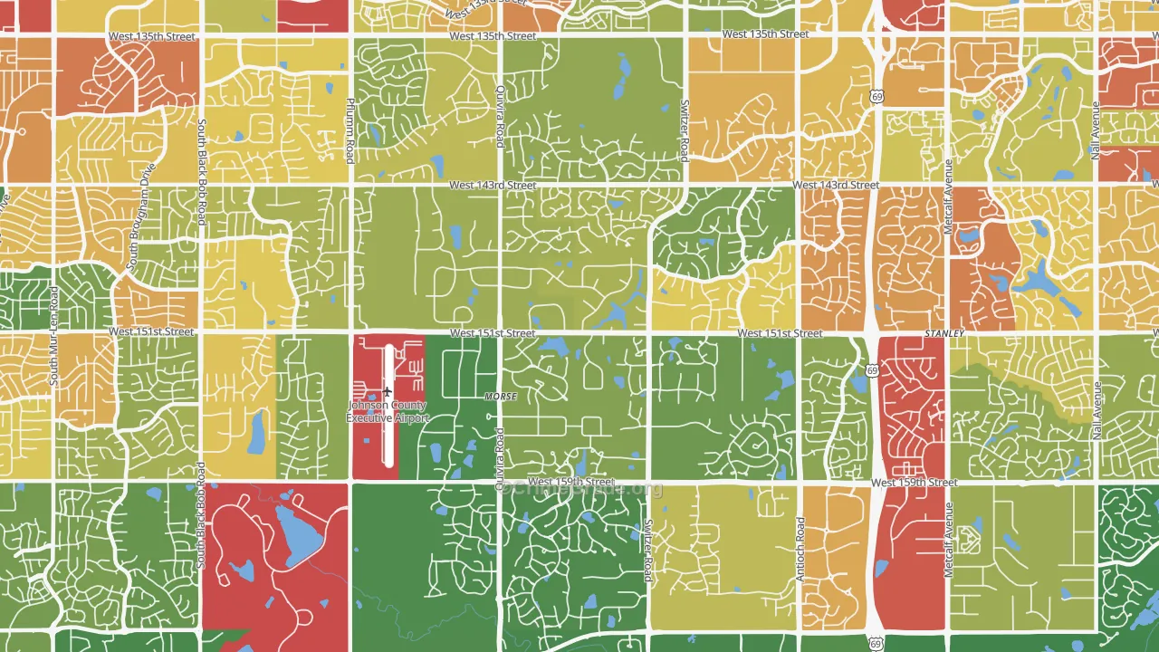 66221, KS Map of Drug-Related Crime Rates