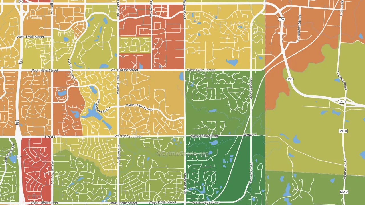 66224, KS Map of Drug-Related Crime Rates