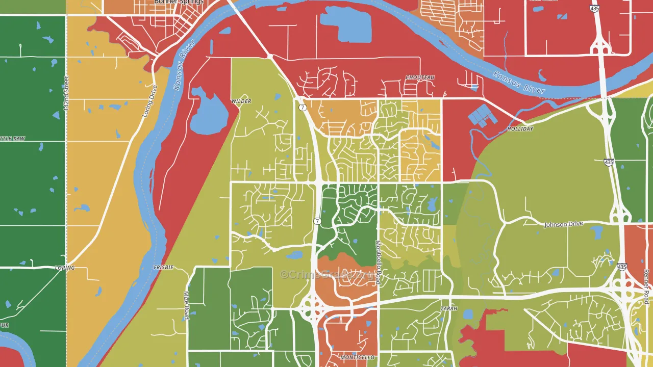 66226, KS Map of Drug-Related Crime Rates