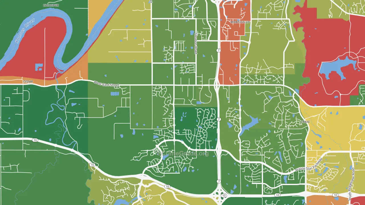 66227, KS Map of Drug-Related Crime Rates