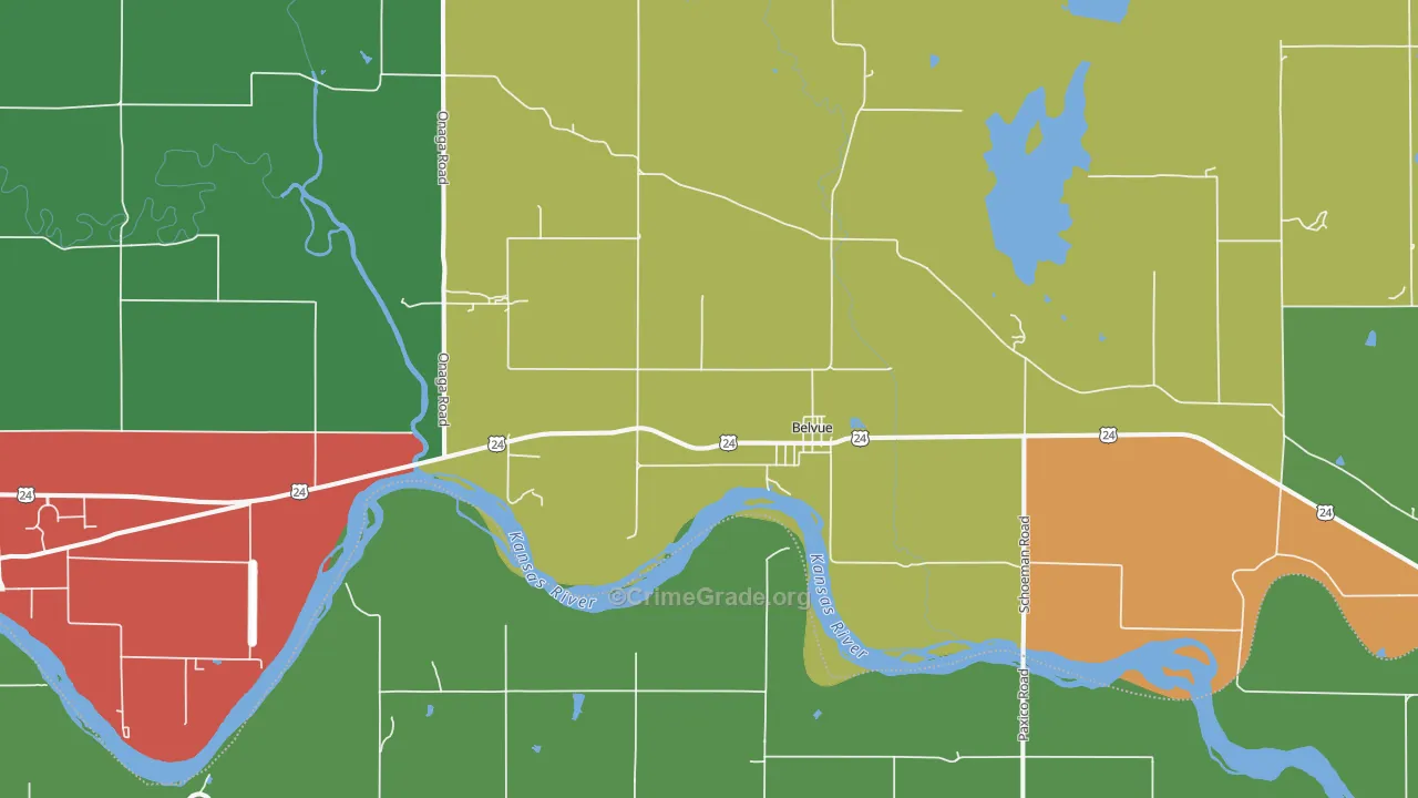 66407, KS Map of Drug-Related Crime Rates