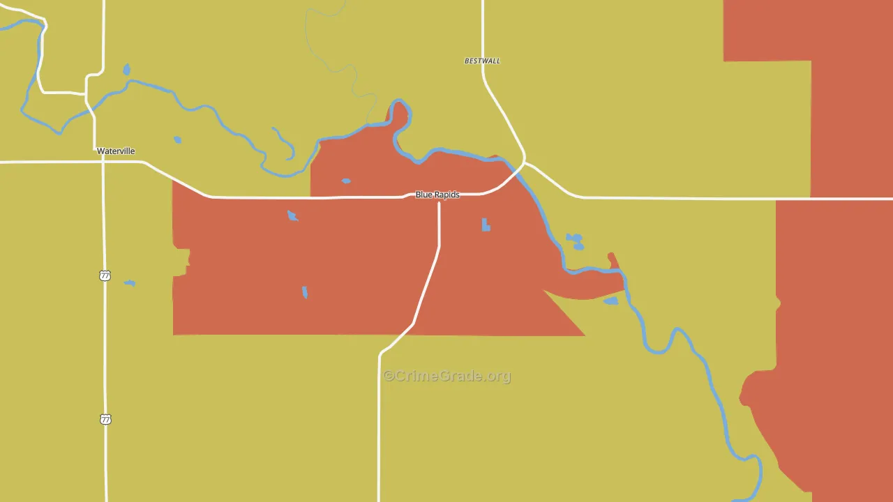 66411, KS Map of Drug-Related Crime Rates