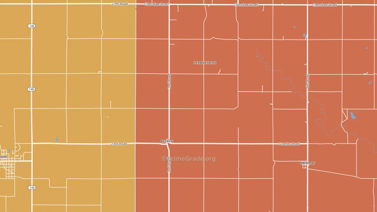 66412, KS Map of Drug-Related Crime Rates