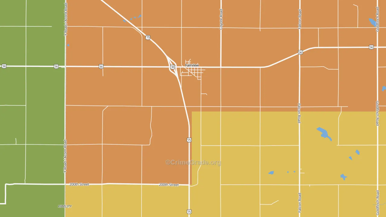 66425, KS Map of Drug-Related Crime Rates