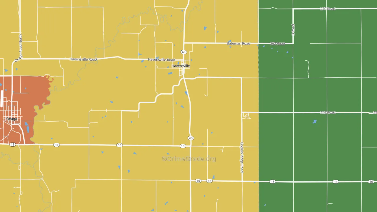66432, KS Map of Drug-Related Crime Rates