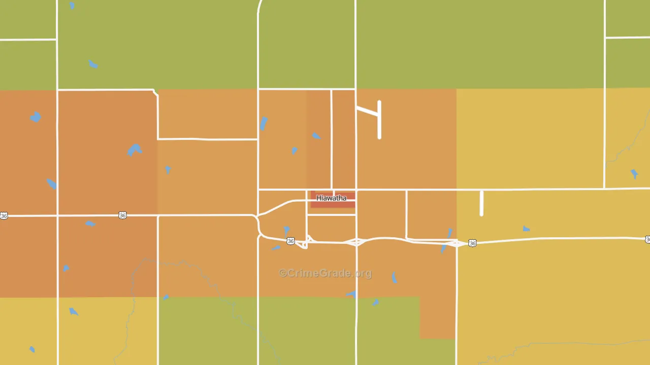 66434, KS Map of Drug-Related Crime Rates