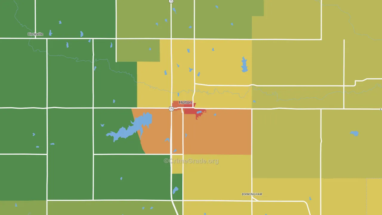 66436, KS Map of Drug-Related Crime Rates