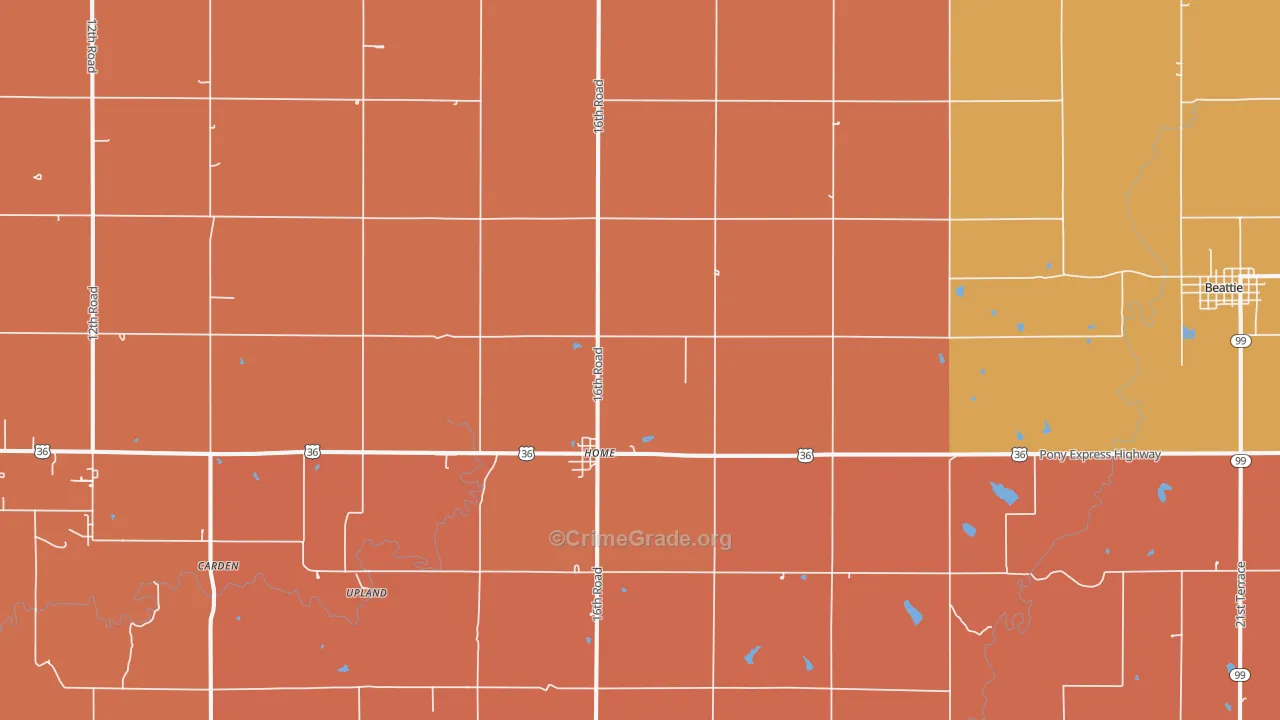 66438, KS Map of Drug-Related Crime Rates