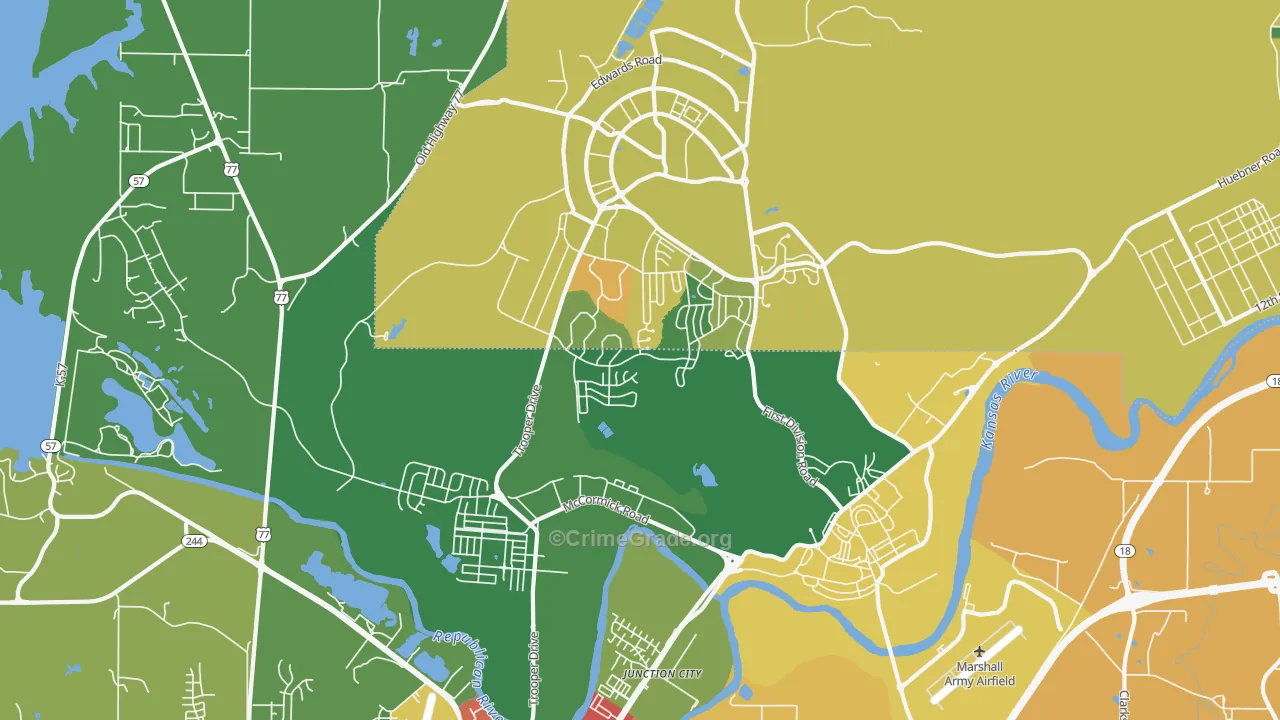 66442, KS Map of Drug-Related Crime Rates