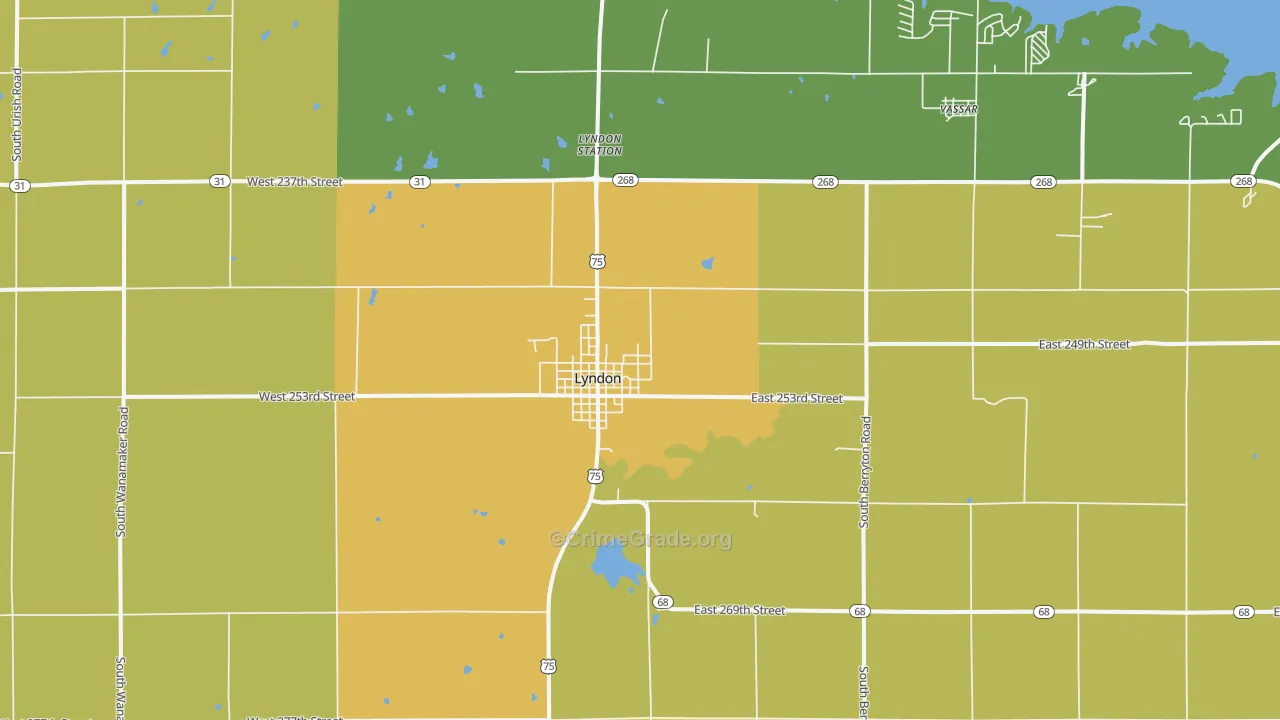 66451, KS Map of Drug-Related Crime Rates