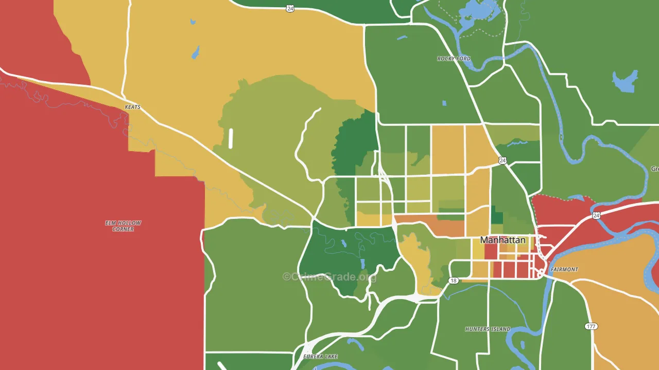 66503, KS Map of Drug-Related Crime Rates