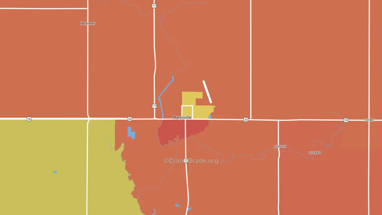 66508, KS Map of Drug-Related Crime Rates