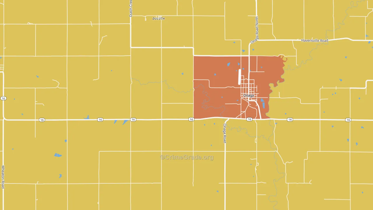 66521, KS Map of Drug-Related Crime Rates