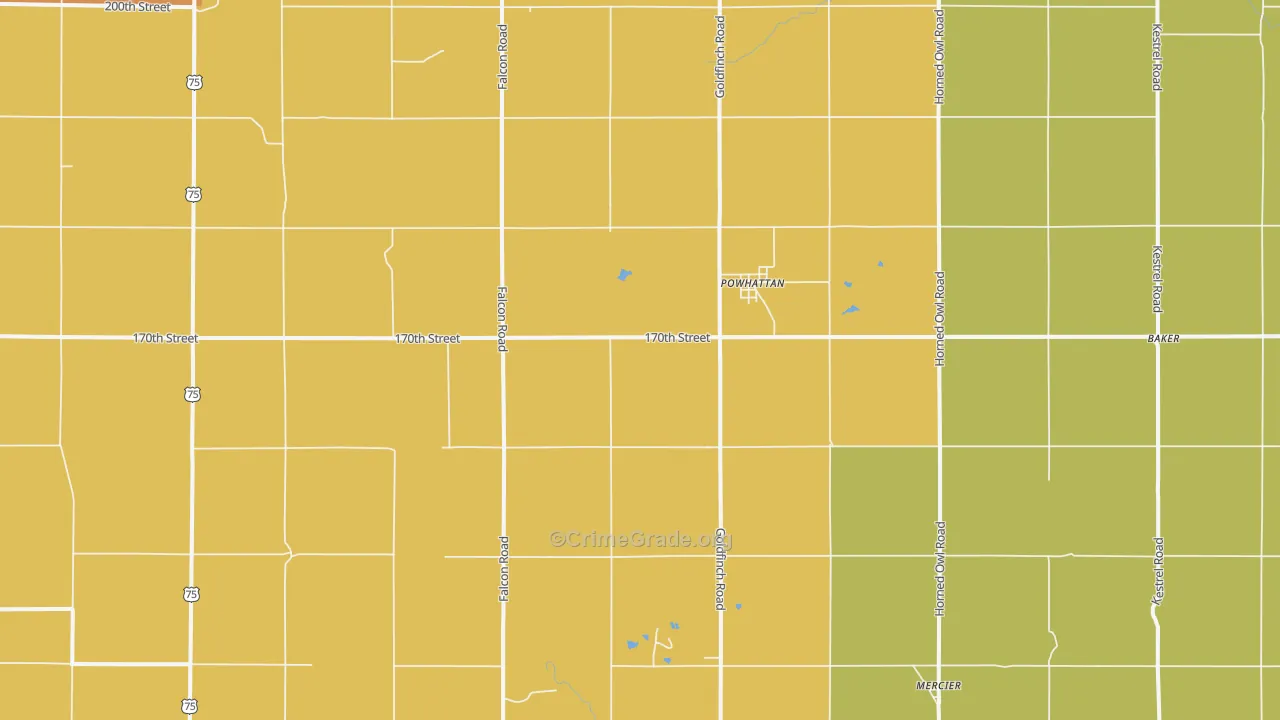 66527, KS Map of Drug-Related Crime Rates