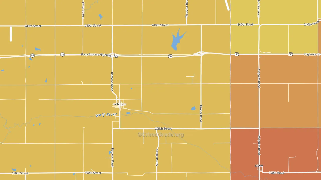 66532, KS Map of Drug-Related Crime Rates
