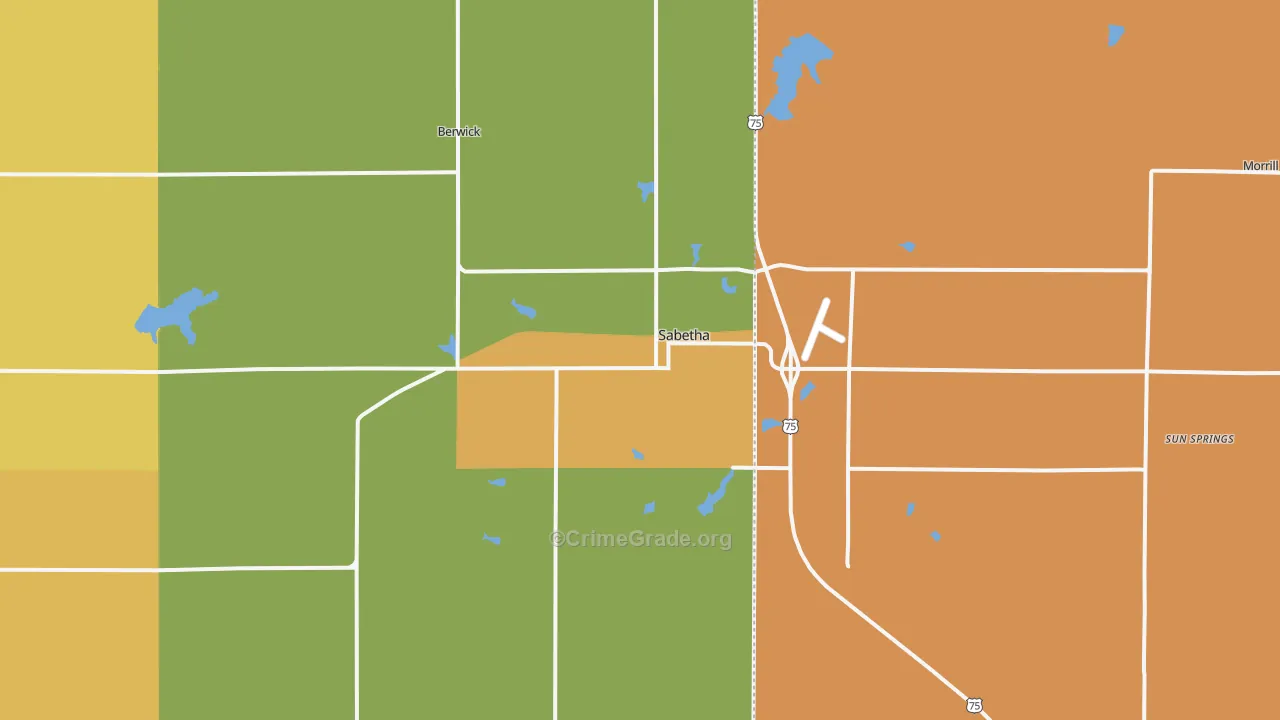 66534, KS Map of Drug-Related Crime Rates