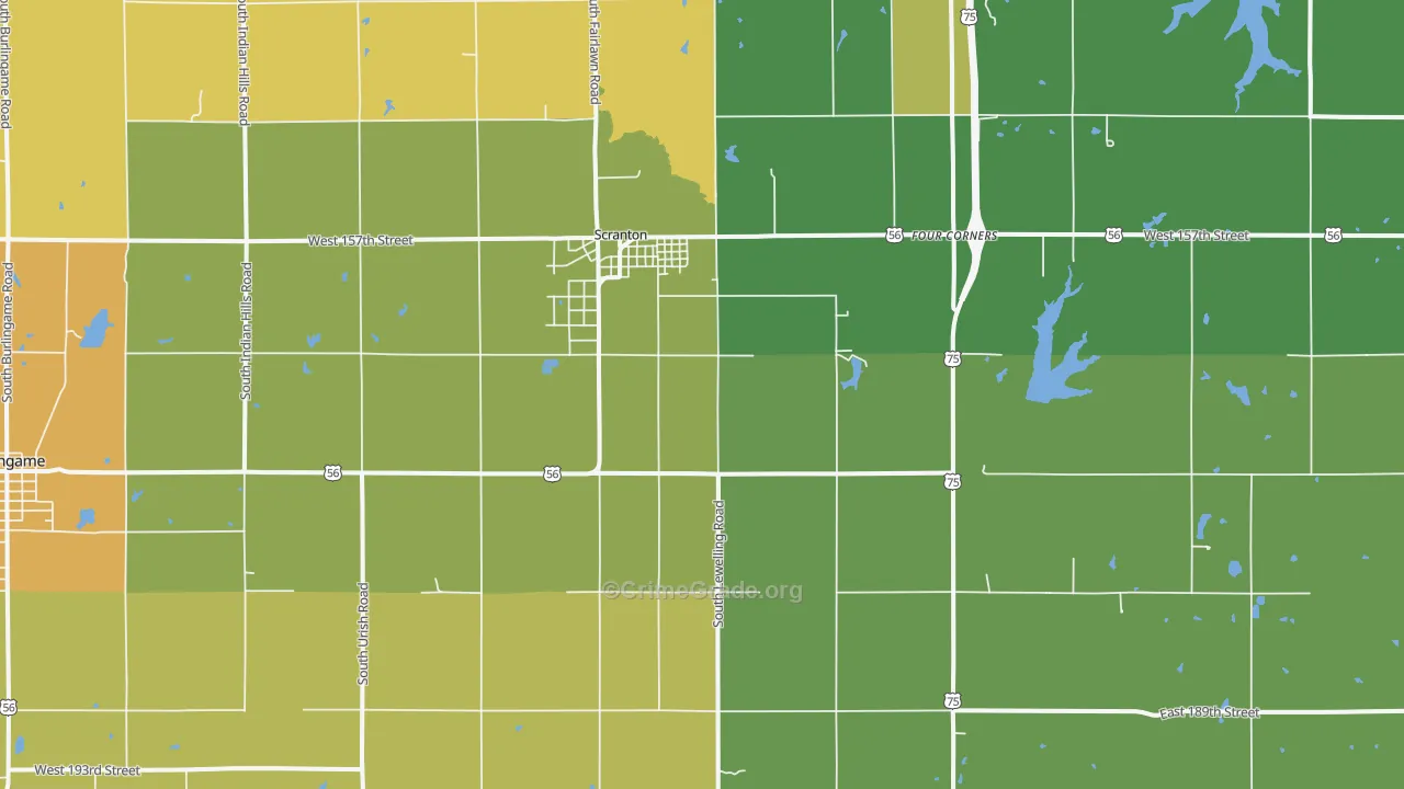 66537, KS Map of Drug-Related Crime Rates