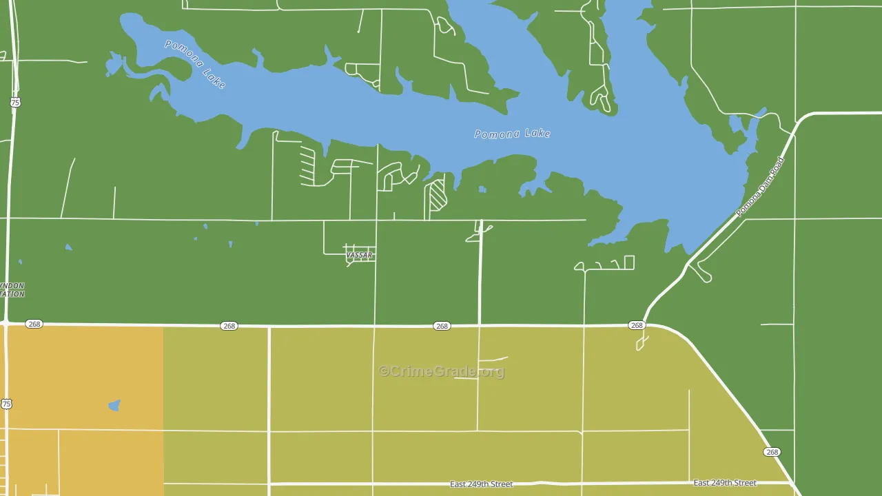 66543, KS Map of Drug-Related Crime Rates